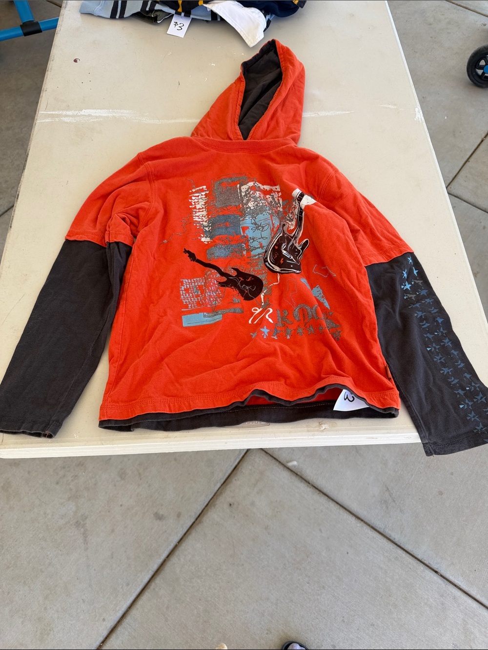 Urban Republic Red and Black Guitar Graphic Hoodie